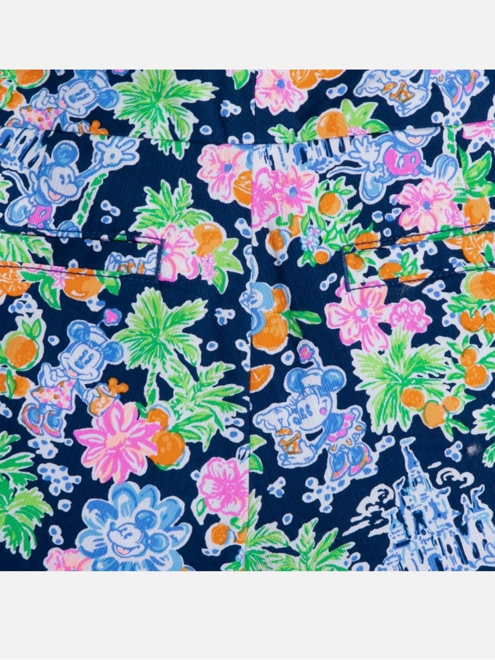 Lilly Pulitzer Navy Multicolor Floral Scallop Hem Shorts - Picture 4 of 6